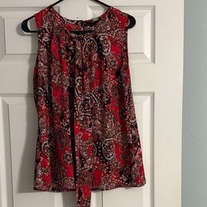 Tommy Hilfiger Red Paisley Blouse
